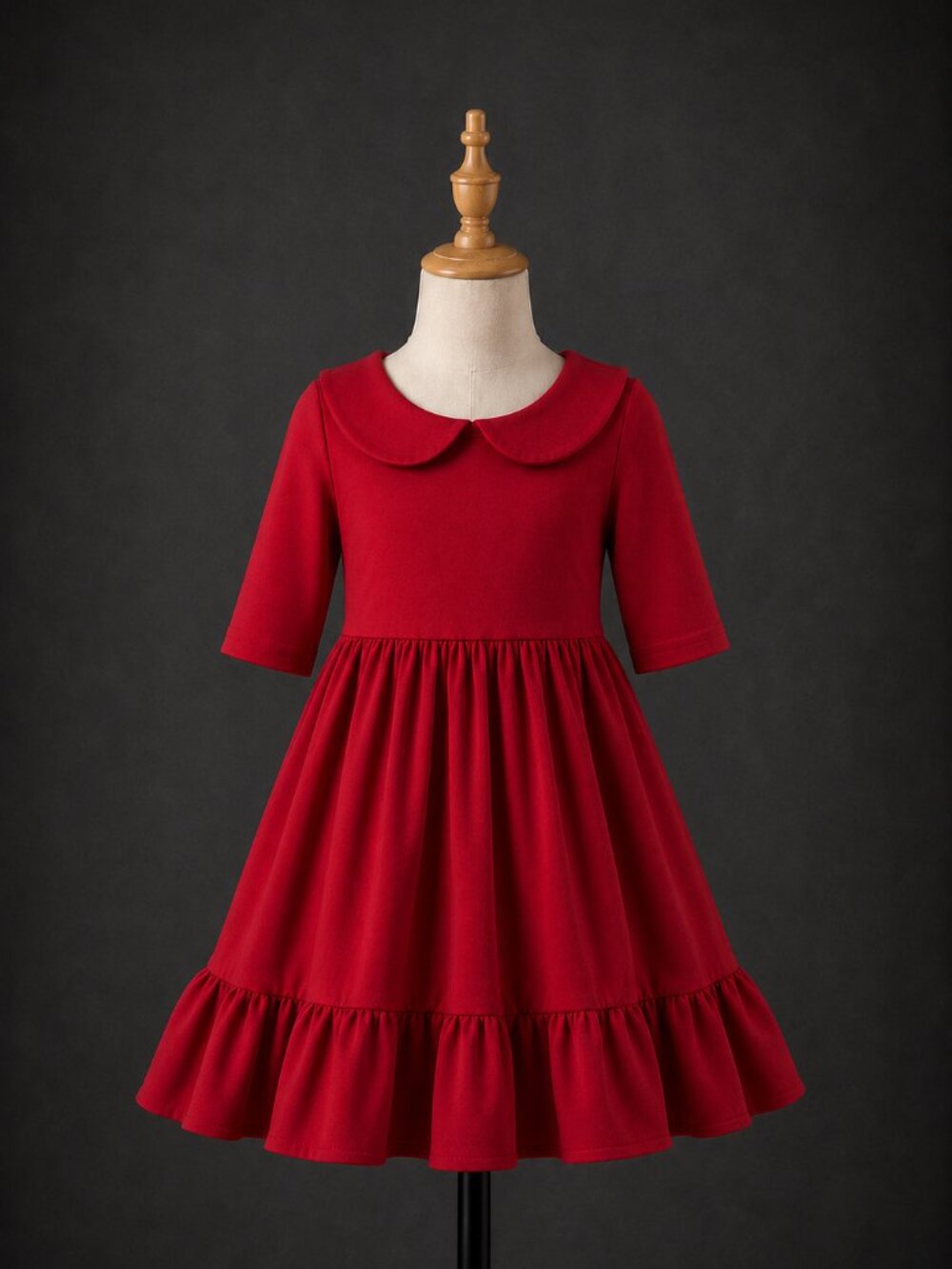 Little Stocking Company | Cherry Long Sleeve Charm Dress | Toddler 4